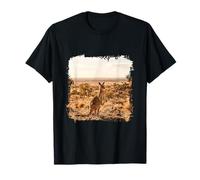 Canguro Outback Paisaje Fauna Abierta Desierto Escena Camiseta