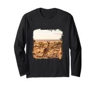 Canguro Outback Paisaje Fauna Abierta Desierto Escena Manga Larga
