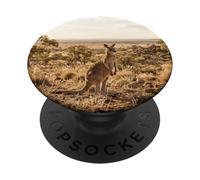 Canguro Outback Paisaje Fauna Abierta Desierto Escena PopSockets PopGrip Adhesivo