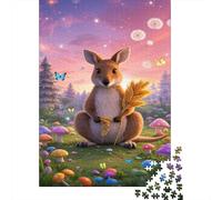 Canguro Puzzles 1000 Piezas Adecuado para Adultos Puzzle Difícil Canguro Decoración del Hogar Retos Educativos Puzzle Bonito Regalo 1000pcs (75x50cm)