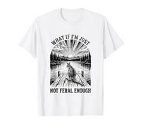Canguro ¿Qué Pasa si no Soy lo Suficientemente Salvaje Camiseta gráfica económica, Hombre, Blanco, M