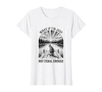 Canguro ¿Qué Pasa si no Soy lo Suficientemente Salvaje Camiseta gráfica económica, Mujer, Blanco, XS