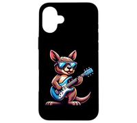 Canguro Rockero con E-Guitarra Azul Carcasa para iPhone 16 Plus