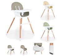 Canguro, trona con arnés Gelato 2 en 1, trona, mesa regulable, colores:canoso