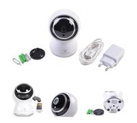 Canguro vigilabebés Teya rotación de 360° cámara Wi-Fi/Lan visor infrarrojos LED, color:blanco