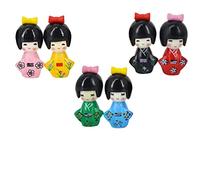 CanHighGer Estatua decorativa japonesa de niña en kimono, decoración de mesa japonesa (6 colores)
