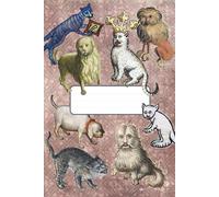 Cani e Gatti brutti. Quaderno a righe tratteggiate A5+: Animali medievali brutti | Quaderni divertenti | Taccuino | Righe tratteggiate | Quaderno per appunti (Arte Brutta)