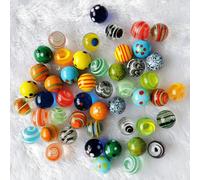 Canicas de Cristal, Coloridas Canicas de Cristal con Ojos de Gato, Canicas de Cristal Transparentes Hechas a Mano, 10 Canicas de Colores, Coloridas Canicas 16 mm, Decoración de Cristal
