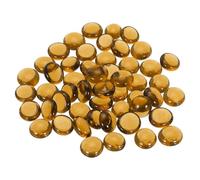 Canicas decorativas de cristal plano de 12 a 14 mm, cuentas de relleno de jarrón, guijarros ámbar, para decoración de mesa de pecera, 50 unidades