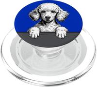 Caniche Blanco Divertido Peeking Pocket Puppy Dog Lover PopSockets PopGrip para MagSafe