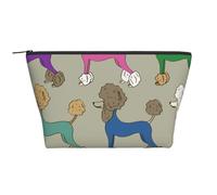Caniche Colorido Divertidos Dibujos Animados, Bolsa de artículos de tocador Bolsa de Maquillaje Bolsa de cosméticos Bolsa de artículos de tocador de Viaje portátil