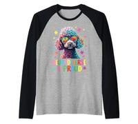 Caniche de Neurodiversidad Mes de la concienciación sobre el Autismo Camiseta Manga Raglan
