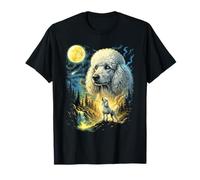 Caniche Howling to The Moon Meme Funny 90's Caniche Dog Lover Camiseta