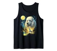 Caniche Howling to The Moon Meme Funny 90's Caniche Dog Lover Camiseta sin Mangas