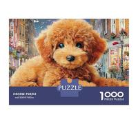 Caniche Jigsaw Teddy Caniche Cachorro Puzzle Mil Piezas Papel Resistente - para Jóvenes Adultos Ocio Desarrollo Cognitivo Difícil 52x38cm/1000pcs