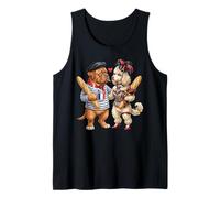 Caniche + Perro de Burdeos Dogo Amor Bandera Francia Camiseta sin Mangas