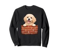 Caniche Perro ladrillo Pared diseño Divertido caniche Sudadera