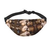 Caniche - Riñonera grande para niños, bolsa cruzada de viaje, adecuada para disfrutar de deportes, correr, ciclismo, viajes, pesca