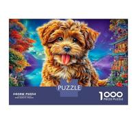 Caniche Rompecabezas 1000 Piezas, Puzzles Imposible, De Juego De para Adultos Y Niños A Partir De 14 Años 52x38cm/1000pcs