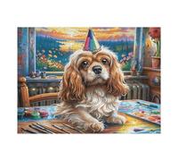 Caniche tierno Ciudad Puzzle 500 Piezas Cartón Grueso para Adultos Menagerie Radiante y fantástica Diversión Grupal Entrenamiento Cerebral Regalo Navideño Regalo Ideal 500 PCS