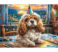 Caniche tierno Ciudad Puzzle 500 Piezas Papel Adultos Bestias fantásticas Desconectar Estrés Alivio Ansiedad Garantía Reposición Piezas 500 PCS