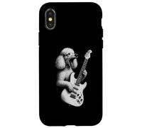 Caniche Tocando Guitarra Rock Música Per Carcasa para iPhone X/XS