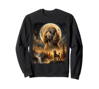 Caniche Tres Lobos Luna Naturaleza Bosque Majestuoso Sudadera
