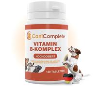 CaniComplete - Complejo de Vitamina B para Perros, Gatos: B1, B2, B3, B5, B6, B9, B12, K3, Calcio. admite Importantes Nervios Funciones.120 Unidades