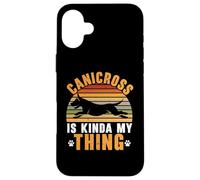 Canicross es algo mío para correr amante de los perros trotando cachorro Carcasa para iPhone 16 Plus