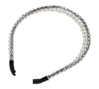 CANIGHT 1 Pc venda diadema de perlas diademas de perlas lazos para el cabello con perlas the ritual hair topper charms accesorios para el cabello de niña diademas de cristal aleación Black