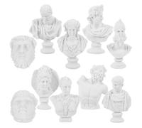CANIGHT 10 Figuras de Yeso Miniaturas para Bocetos, Modelos de Cabeza, Estatuas de Busto Compactas para Decoración Creativa del Hogar y Manualidades, Set de 10 Piezas para Estudio de Arte