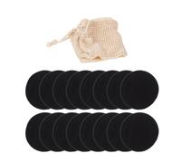 CANIGHT 16 Almohadillas Desmaquillantes de Fibra de Bambú Reutilizables para Limpieza Facial, Absorbentes para Eliminar Grasas, Bolsa de Algodón