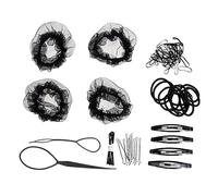 CANIGHT 1juego Conjunto De Redes De Moño Para Ballet Accesorios De Peinado Invisible Herramientas De Peinado Para Danzas y Competencias