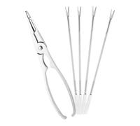 CANIGHT 1juego Utensilios para Marisco de Acero Inoxidable Tenazas y Pinchos Ergonómicos para Abrir Cangrejo y Langosta Herramientas Resistentes y Reutilizables para Amantes de Mariscos