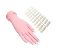 CANIGHT 1pieza Maniquí De Manicura De Silicona Flexible Para Práctica De Uñas Modelo De Mano Articulada Tips Para Entrenamiento De Técnicas De Uñas