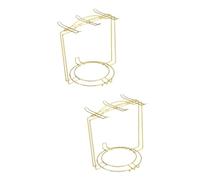CANIGHT 2 Piezas organizador de platos colgador de exhibición de taza soporte para platos árbol portavasos prateleira cozinha colgador tazas organizador de estantes de mostrador Golden