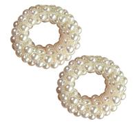 CANIGHT 2piezas Coleteros De Perlas Para Mujeres Gomas De Pelo Elásticas Diseño De Cuentas Accesorios De Cabello Para Coletas y Peinados Elegantes