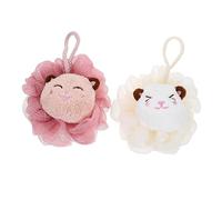 CANIGHT 2piezas Esponjas De Ducha De Dibujos Animados Esponja Exfoliante Para Cuerpo Para Baño y Viajes y Diseño Ligero y Suave Ahorra Espacio Lazo Para Colgar