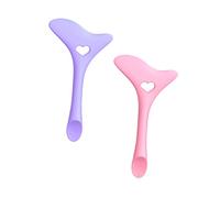CANIGHT 2piezas Herramientas De Maquillaje Silicona Para Ojos Ayudas Multifuncionales Para Delineado y Aplicación De Máscara Reutilizables y Rosa y