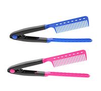 CANIGHT 2piezas Peine De Estilizado y Alisado v De Peine De Peluquería Para Damas y Azul Herramienta Práctica Para Peinar y Alisar El Cabello Secador Para Estilos Naturales