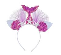 CANIGHT 3 Diademas De Sirena Para Mujer Banda Para El Pelo De Gasa Colorida Diseño De Dibujos Animados Tocado Para Cosplay Y Actuaciones