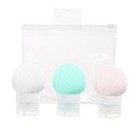 CANIGHT 3piezas Contenedores De Viaje De Silicona Para Cosméticos Para Champú Loción y Acondicionador Estuche y Reutilizable Para Viajes y Actividades Al Aire