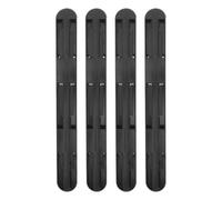 CANIGHT 4 Piezas Correderas para Cajones de Muebles de Gabinete de Plástico Negro de 26cm Funcionamiento Suave para Cocina y Dormitorio, Rieles para Organización y Almacenamiento