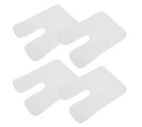 CANIGHT 4 Piezas Paños Faciales Suaves de Coral Fleece Blanco Diseño Dividido y Protección contra Manchas para Clientes en Procedimientos Estéticos