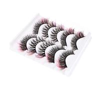 CANIGHT 5pares Pestañas Postizas De Para Halloween y Cosplay De Extensiones De Pestañas Coloridas y Dramáticas Para Maquillaje Festivo