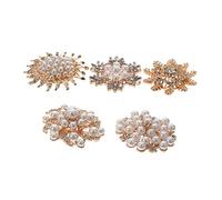 CANIGHT 5piezas Accesorios De Cabello Decorativos De Aleación Encanto De Perlas Para Manualidades y Diademas