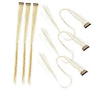 CANIGHT 6piezas Extensiones De Cabello Brillos Kit Hilo Tinsel Para Peinados De Usar y Para Trenzas y Coletas Brillantes