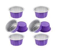 CANIGHT 8 Piezas Cuenco de Cera Depilatoria, Cuencos para Derretir Cera de Aluminio, Púrpura, Portátil y Reutilizable, para Depilación