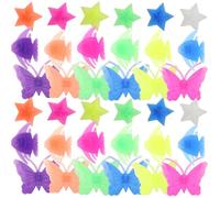CANIGHT Adornos de Radios de Bicicleta para de ABS Formas de Mariposas, Peces y Estrellas, 1 Juego, Decoraciones para Bicicletas Infantiles, Compatible con Radios