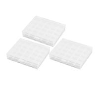 CANIGHT Caja Organizadora de Bobinas Pack de 3 Unidades Cierre Seguro 25 Compartimentos y Plástico Transparente para Hilos Gutermann para Máquina de Coser